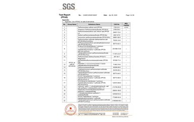 環(huán)保測試報告 PFAS CANEC25009106007